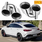 2X Dual Wall Exhaust Tips Slant 2.5" In Quad 4" Out For Mercedes-benz Gle 53 Amg New. Price: $139.15.