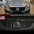 Glossy Black Grille For Mercedes Benz W205 2015-2018 C-class C300 C43 W/led Star New. Price: $79.43.