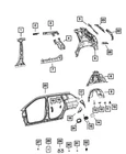 Genuine Mopar C-pillar Reinforcement Left 68244051AA New. Price: $36.51.