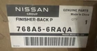 2021 2025 Nissan Rogue Rear Left Upper Quarter Panel Molding Oem 768A5-6RA0A New. Price: $99.99.