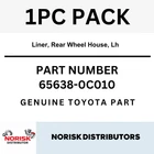 Toyota Tundra Oem Liner, Rear Wheel House, 65638-0C010 Direct Replacement New. Price: $36.96.