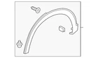 Genuine Honda Wheel Opening Molding 74410-T7W-A11 New. Price: $247.36.