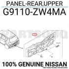 G9110ZW4MA Genuine Nissan Panel-rear,upper G9110-ZW4MA New. Price: $150.35.