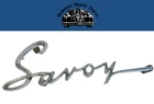 New Old Stock Fender & Quarter Panel Nameplate 1955-56 Plymouth Savoy #1683033. Price: $115.00.