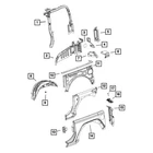 Jeep Wrangler 2018-2024 Mopar 68302758AB Quarter Panel Reinforcement New. Price: $56.13.