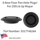 8 New Floor Pan Hole Plugs! Fits Mopar Jeep Wrangler Cherokee Dodge Durango Etc. Price: $16.95.