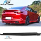 Fits 19-20 Mazda 3 Sedan Matte Black Pp Side Skirts New. Price: $86.99.