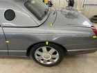 02-05 Ford Thunderbird Driver Left Quarter Panel Medium Steel Blue Paint Code Sp Used. Price: $575.00.