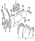Genuine Gm Outer Wheelhouse Reinforcement 25660141 New. Price: $49.24.