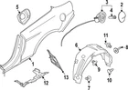 Genuine Ford Quarter Panel Splash Shield PR3Z-63278B51-A New. Price: $115.21.