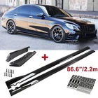 Glossy 86.6" Side Skirts + Rear Bumper Diffuser For Mercedes-benz S420 S550 S600 New. Price: $132.04.