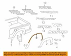 75659-04050 Toyota Pad, Quarter Panel Moulding, NO.1 7565904050, New Genuine Oem. Price: $33.72.